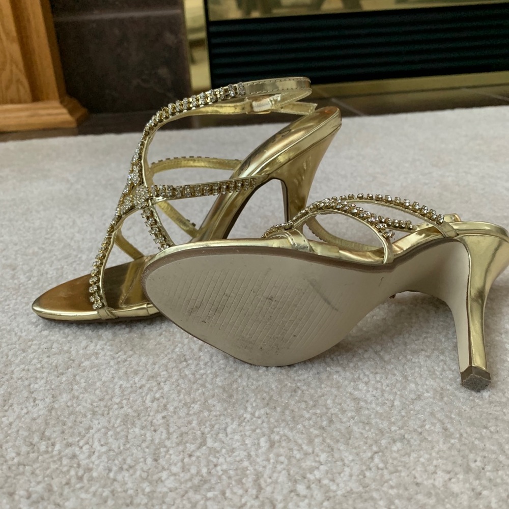 Gold Crystal Heels - Picture 3 of 5